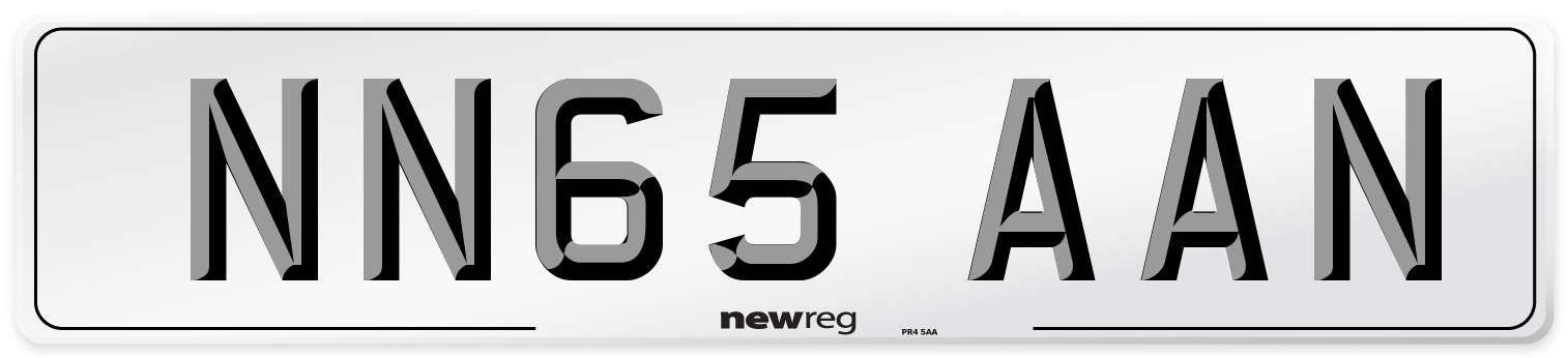 NN65 AAN Number Plate from New Reg